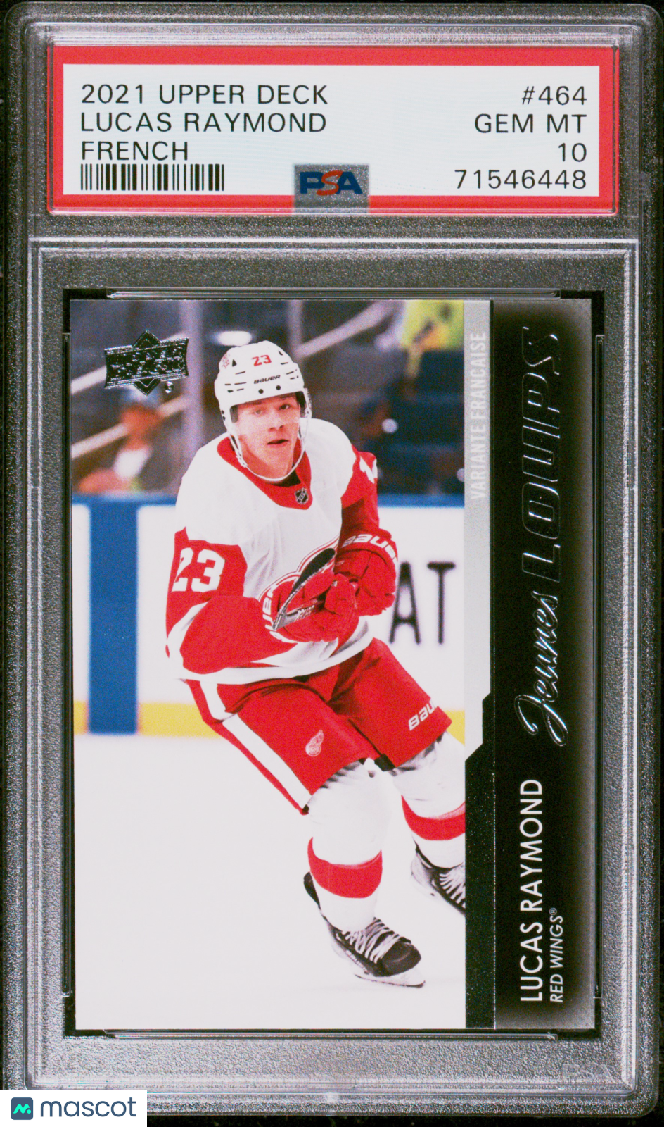 2021-2022 Upper Deck Lucas Raymond #464 French PSA 10