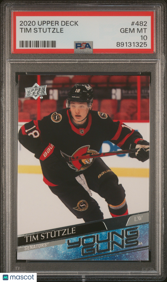 2020 Upper Deck Tim Stutzle #482 PSA 10
