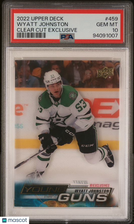 2022 Upper Deck Wyatt Johnston #459 Clear Cut Exclusive PSA 10