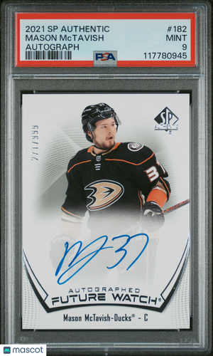 2021 SP Authentic Mason Mctavish #182 Autograph PSA 9