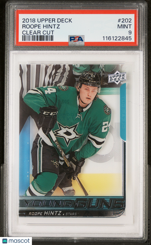 2018 Upper Deck Roope Hintz #202 Clear Cut PSA 9