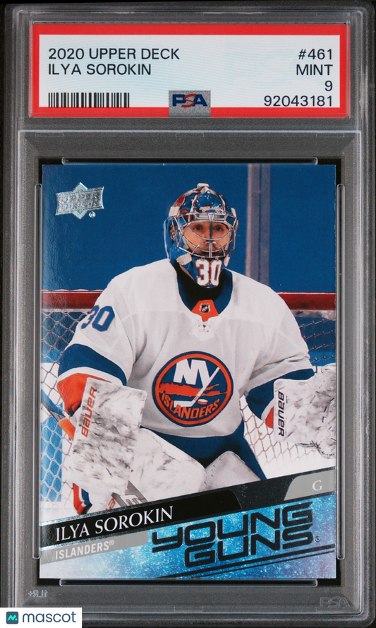 2020 Upper Deck Ilya Sorokin #461 PSA 9
