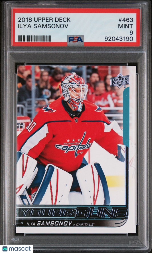 2018 Upper Deck Ilya Samsonov #463 PSA 9
