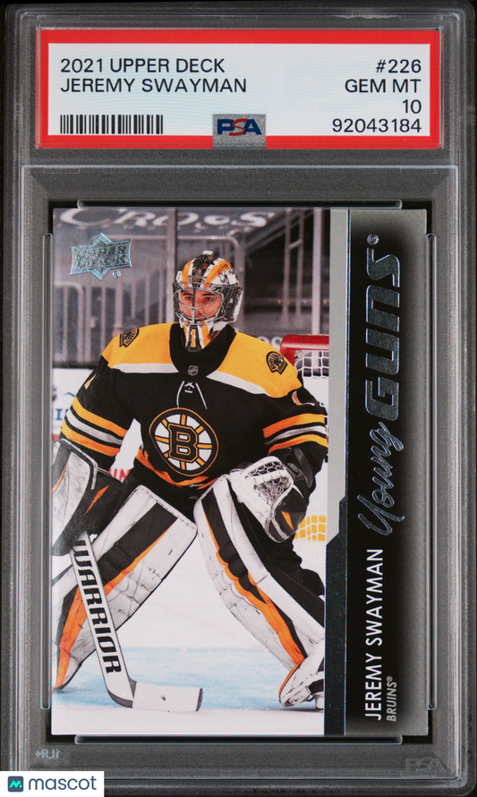 2021-2022 Upper Deck Jeremy Swayman #226 PSA 10
