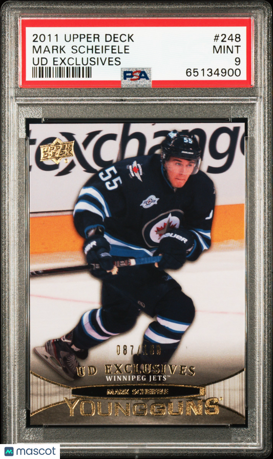 2011 Upper Deck Mark Scheifele #248 UD Exclusives 087/100 PSA 9