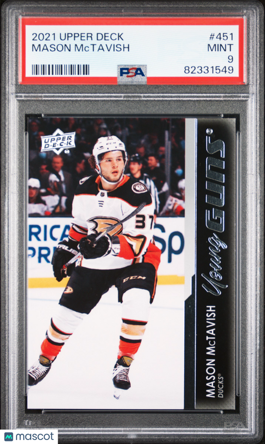 2021-2022 Upper Deck Mason Mctavish #451 PSA 9