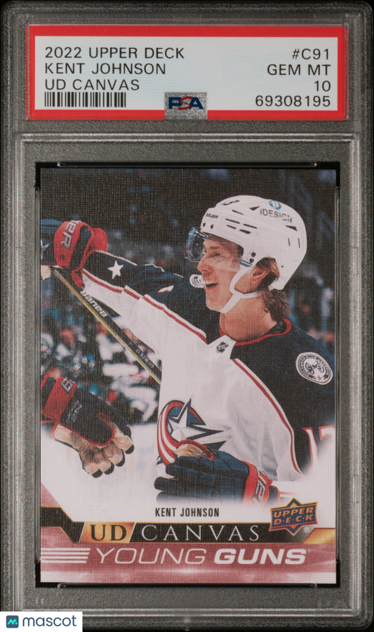2022 Upper Deck UD Canvas Kent Johnson #C91 PSA 10
