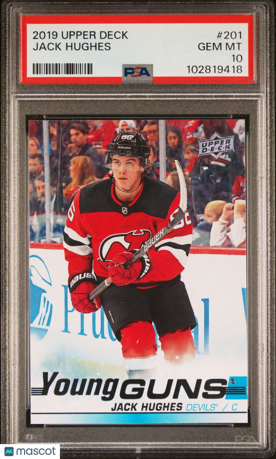2019 Upper Deck Jack Hughes #201 PSA 10