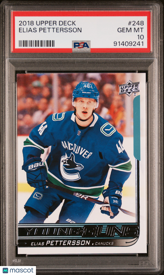 2018 Upper Deck Elias Pettersson #248 PSA 10