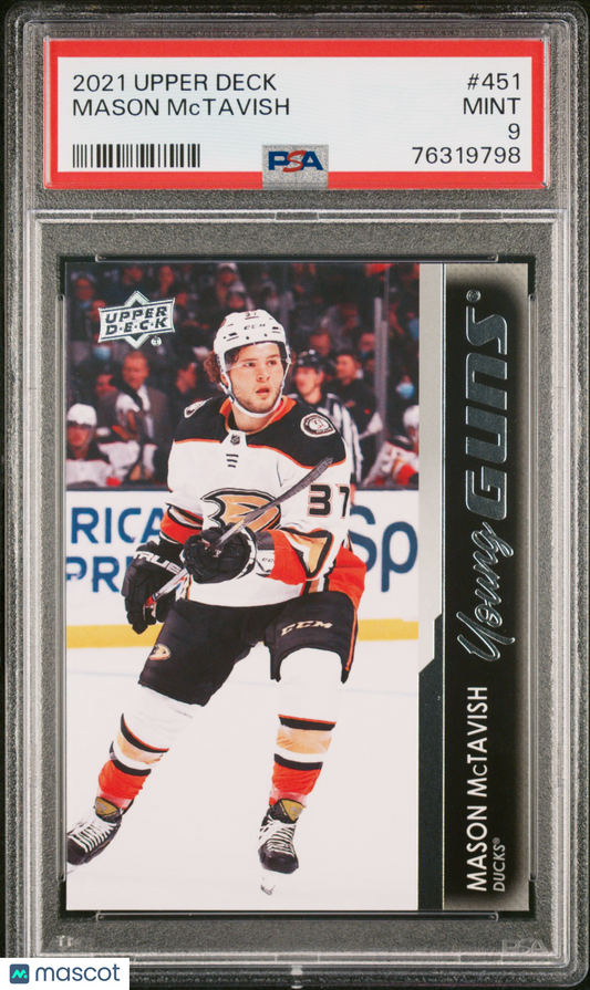 2021-2022 Upper Deck Mason Mctavish #451 PSA 9