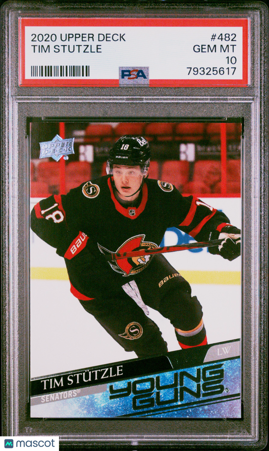 2020 Upper Deck Tim Stutzle #482 PSA 10
