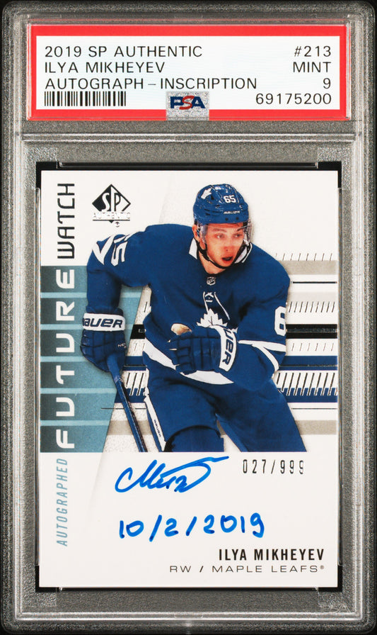2019 SP Authentic Ilya Mikheyev #213 PSA 9