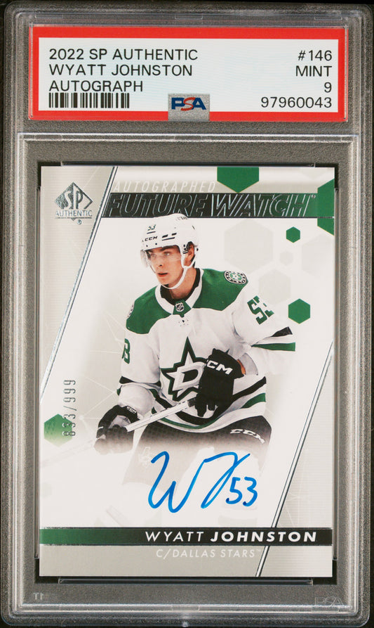 2022 SP Authentic Wyatt Johnston #146 PSA 9