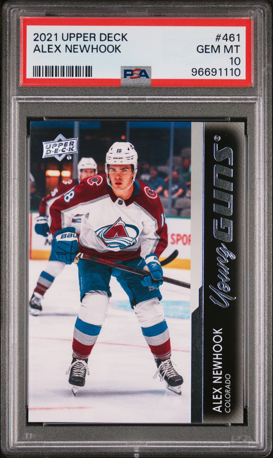 2021-2022 Upper Deck Alex Newhook #461 PSA 10