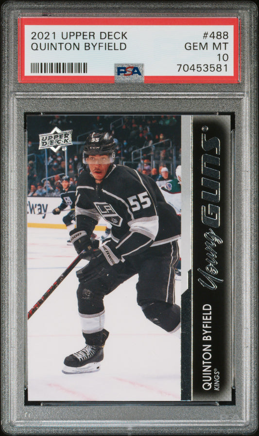 2021-2022 Upper Deck Quinton Byfield #488 PSA 10
