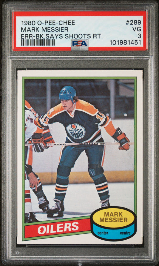 1980 O-Pee-Chee Mark Messier #289 PSA 3