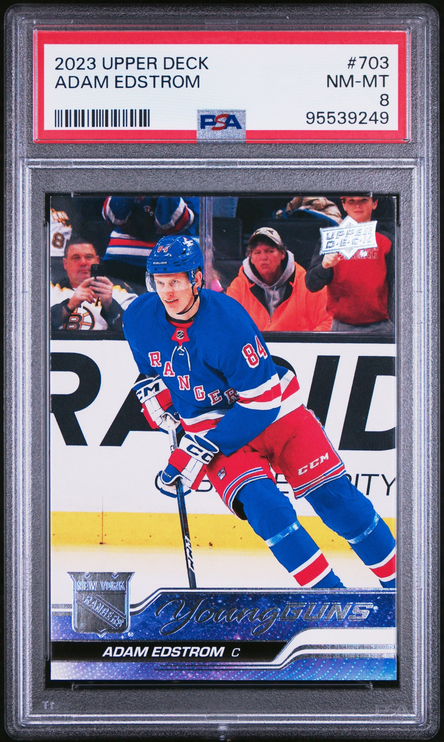 2023 Upper Deck Adam Edstrom #703 PSA 8