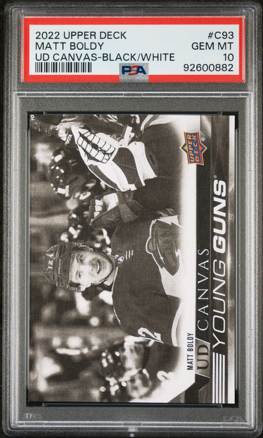 2022 Upper Deck UD Canvas Matt Boldy #C93 PSA 10
