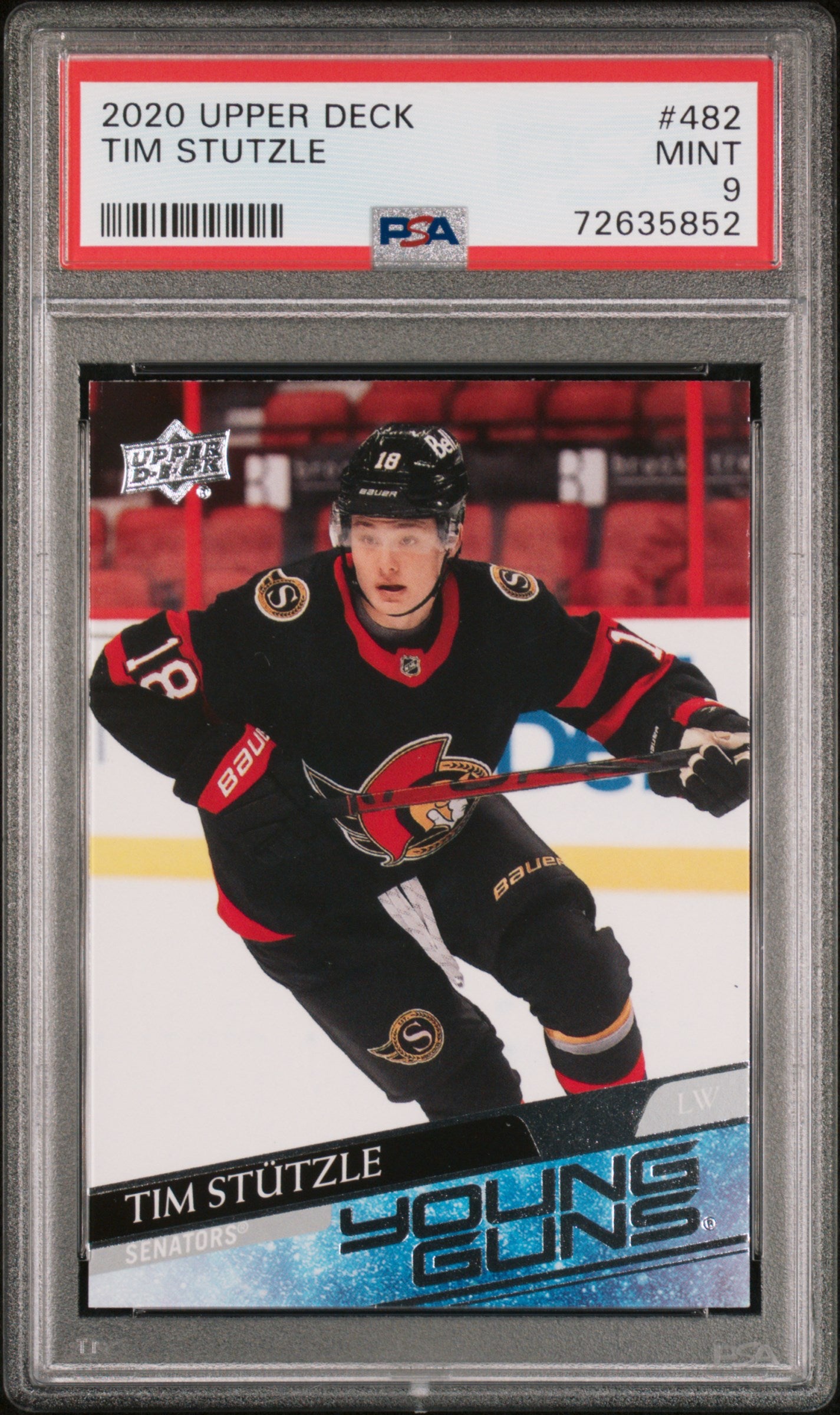 2020 Upper Deck Tim Stutzle #482 PSA 9